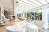 Wintergarten mit Kamin